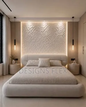 Modern Bedframe With Pendant Lights