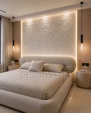 Modern Bedframe With Pendant Lights