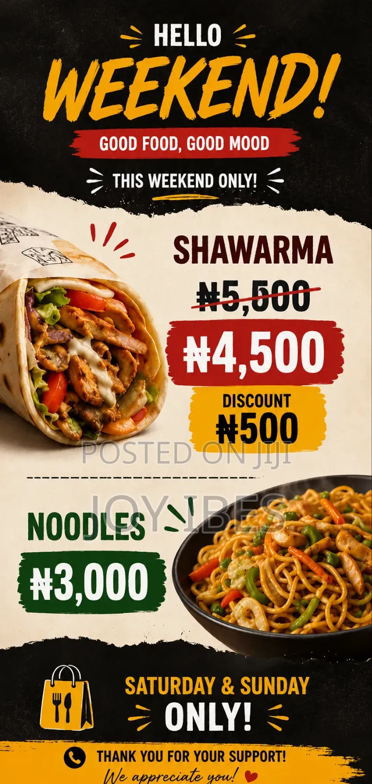 Noodles and Eggs or Chicken