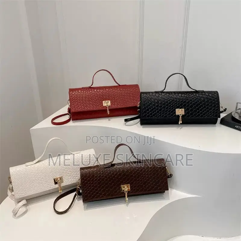 Croc Leather Envelope Bag