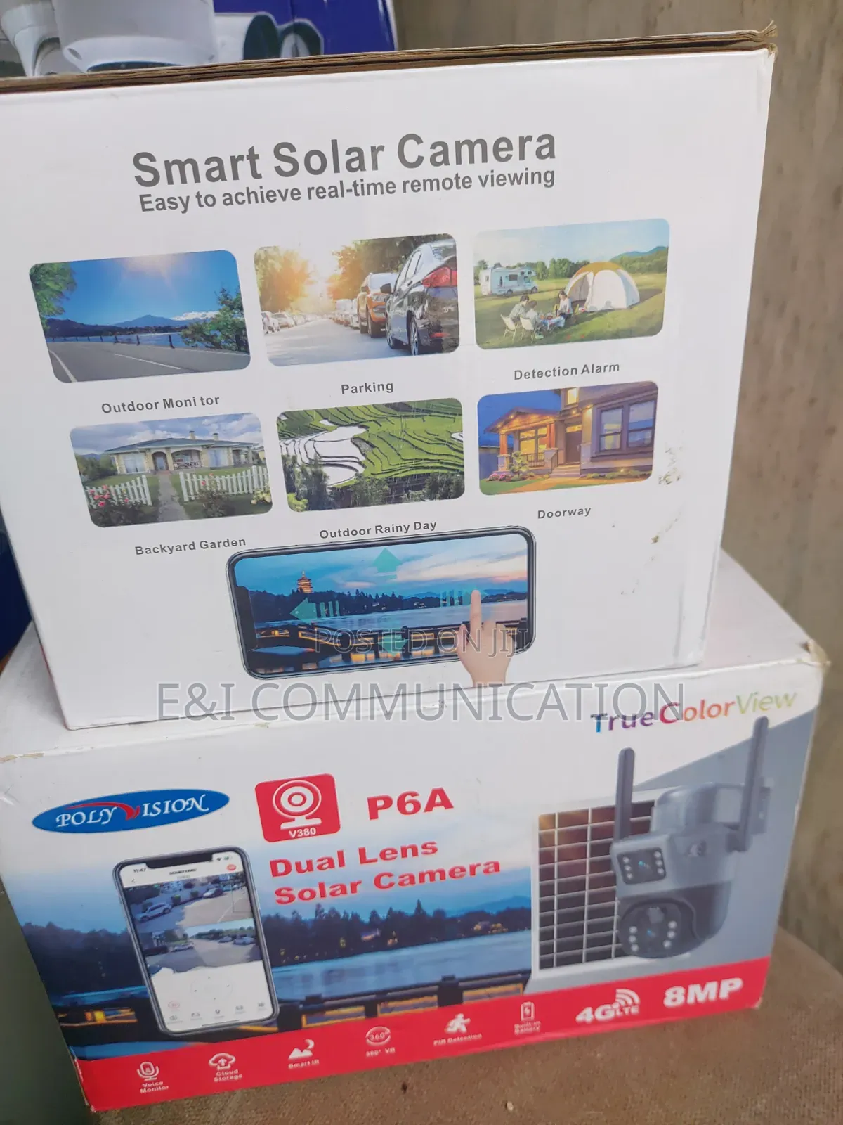 P6a Dual Lens Solar Camera CCTV