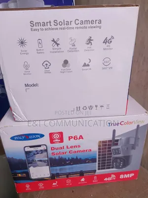 P6a Dual Lens Solar Camera CCTV