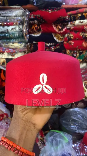 Red Cap With Beads
