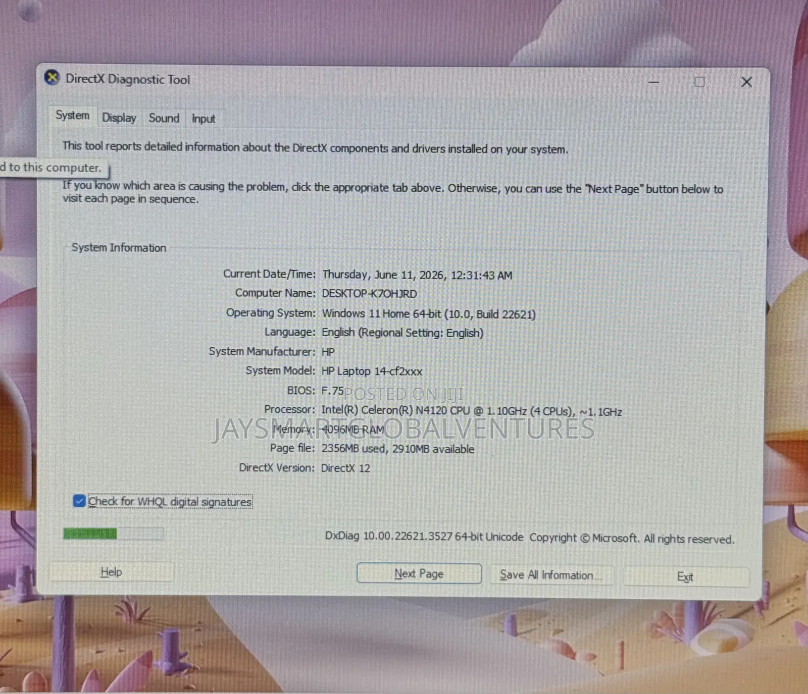 Laptop HP 14S 4GB Intel Celeron SSD 60GB