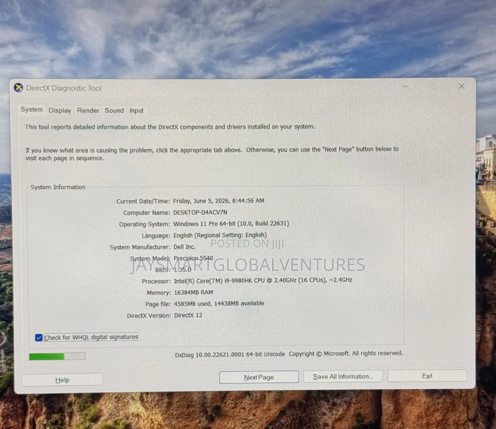 Laptop Dell Precision 15 5540 16GB Intel Core i9 SSD 512GB