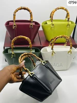 Elegant Bamboo-Handle Handbag