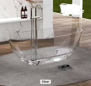 Clean Transparent Glass Luxury Bathtub