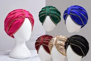 Luxury Pleated Turban Cap for Ladies