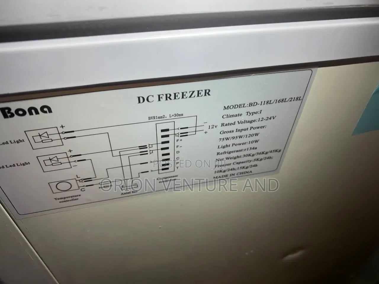 218l Bona Solar Dc Freezer