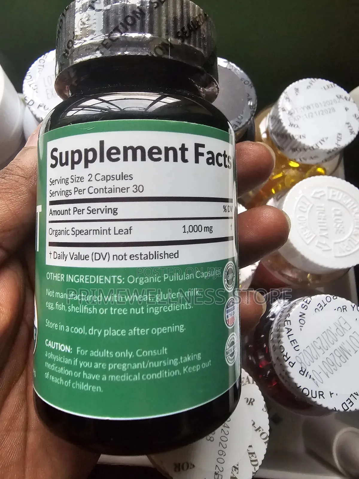 Spearmint Leaf Capsules 1000mg