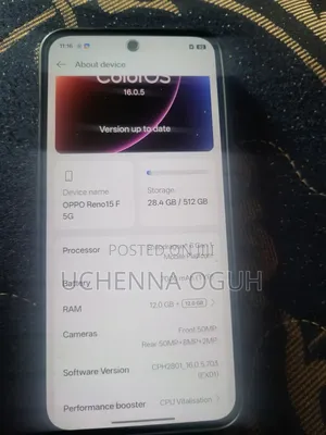 Oppo Reno15 F 5G 512 GB Black
