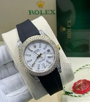 Rolex Quality Luxury Men Rubber Wristwatch