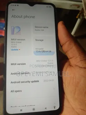 Xiaomi Redmi 10A 64 GB Black