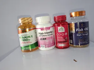 Cq 10, Vit E, Myo Inositol, Omega 3