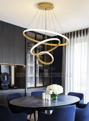 Luxury Ring Chandelier With Three Color Shades