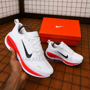 Original Air Max Vomero White and Neon Orange Sole