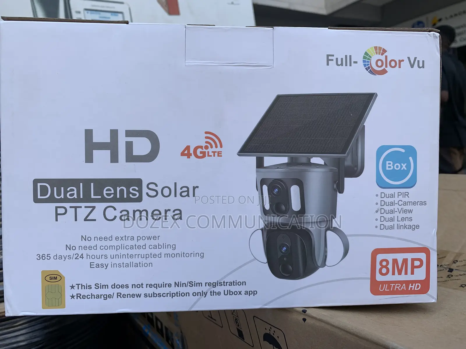 Ubox Solar Dual Lens Ptz Camera 4g