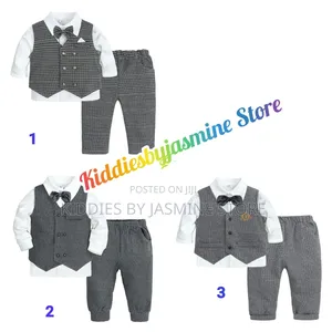 Boy Suits, Waistcoat Suspenders Set