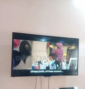 Polyester Smart Tv 43 Inches Led With Remote, Working Perfectly Fine