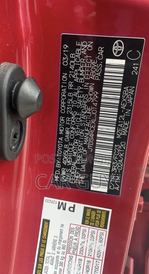 Toyota Corolla XSE 2020 Red
