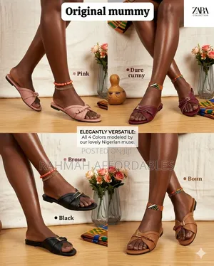 Premium Zaba Quality Female Flat Slide Slippers
