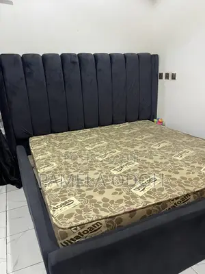 Padded Gray Bed Frame 6 by 6