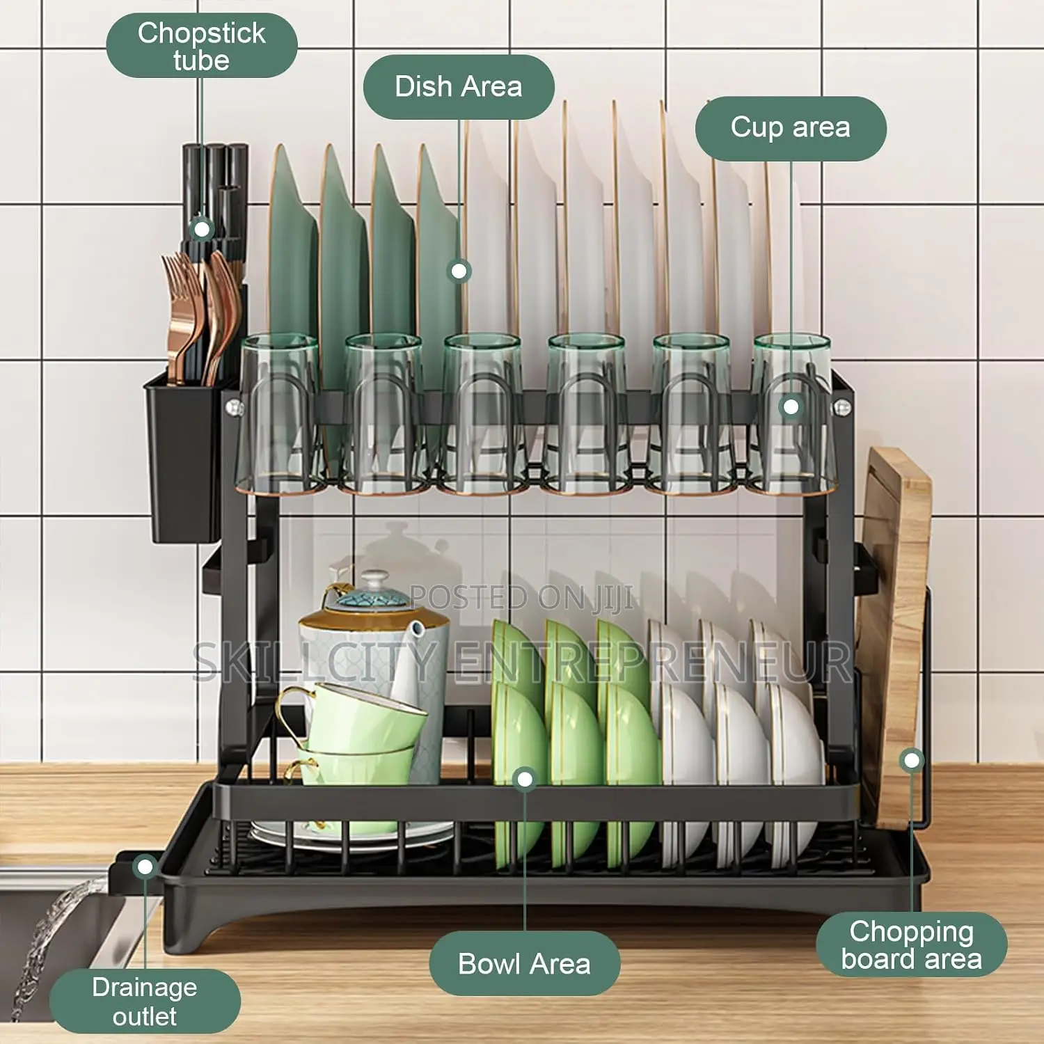 Dish Drainer Removable Tray