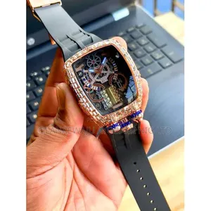 Unique Studded Wristwatch for Rugged Men