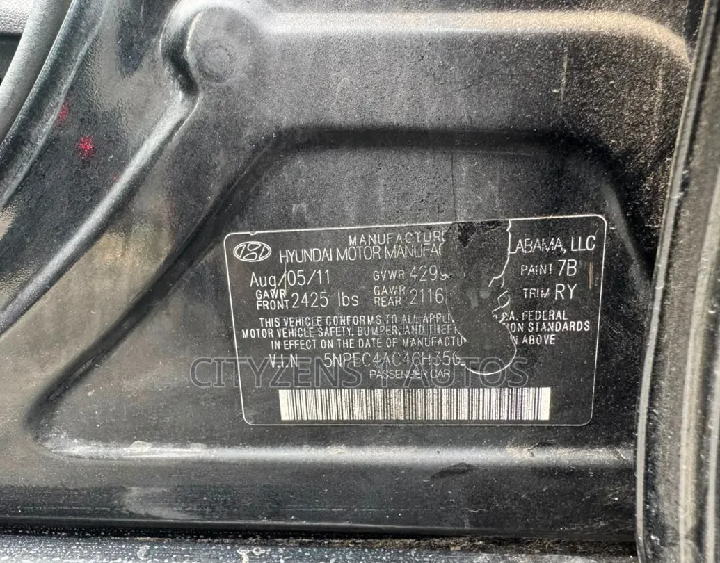 Hyundai Sonata 2012 Black