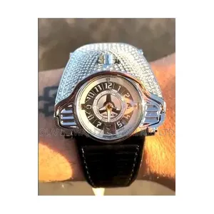 Italian Unisex Men's Leather Wristwatch