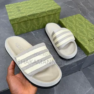 Original Gucci Slides Beige and Black