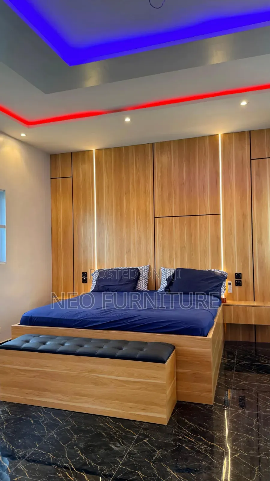 Bedframe With Ottoman
