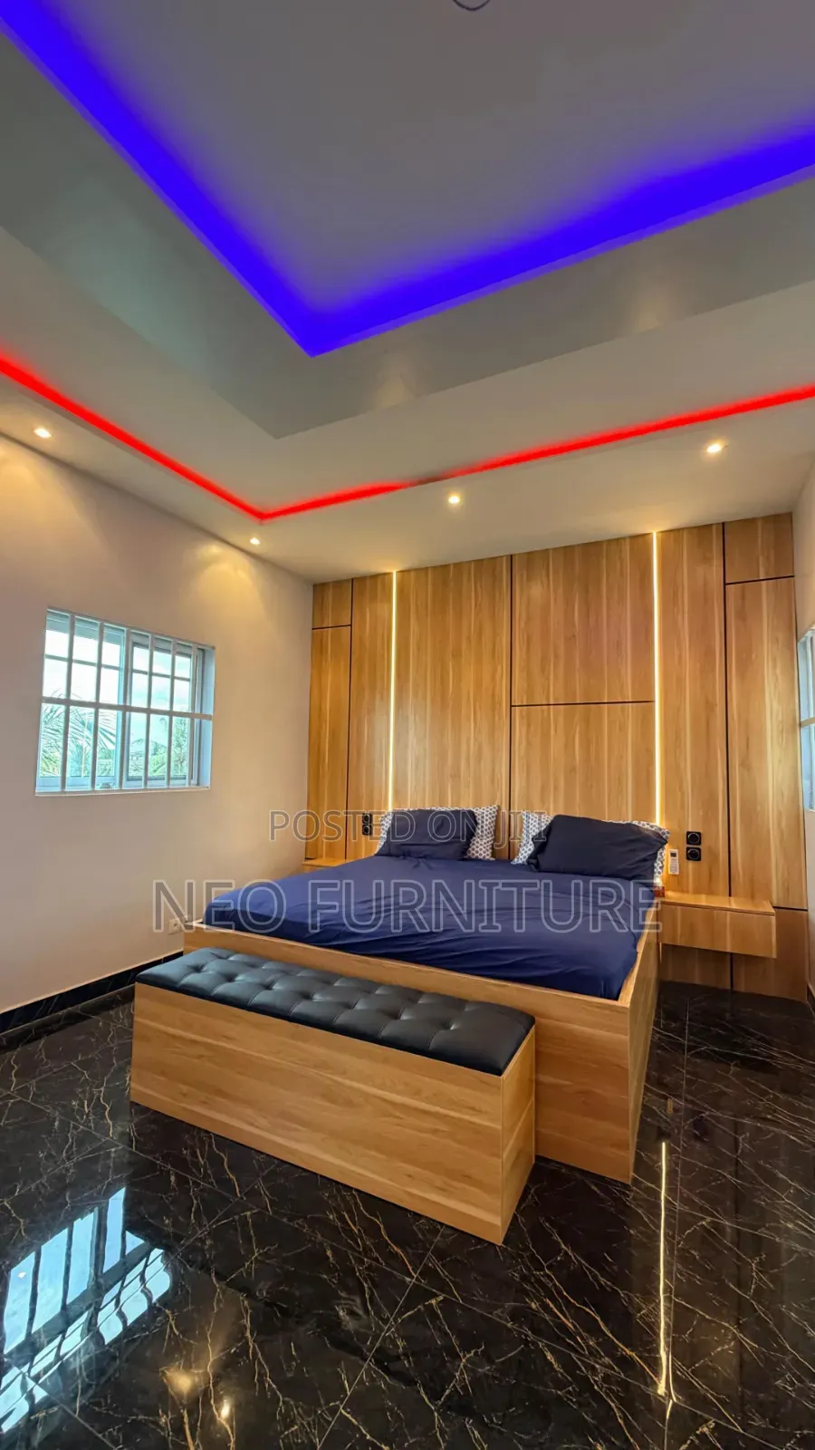 Bedframe With Ottoman