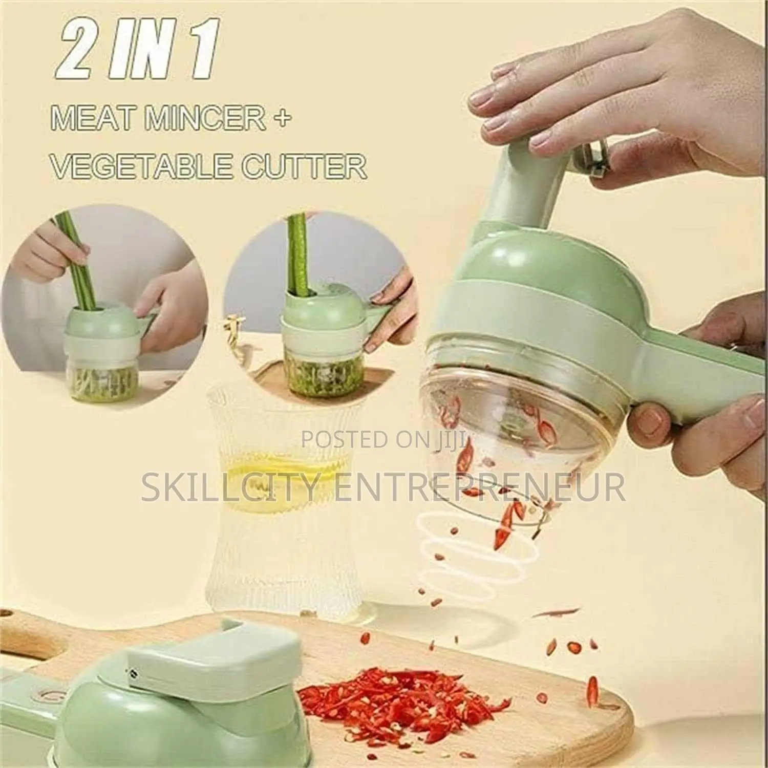 Hand-Held Rechargeable Food Chopper