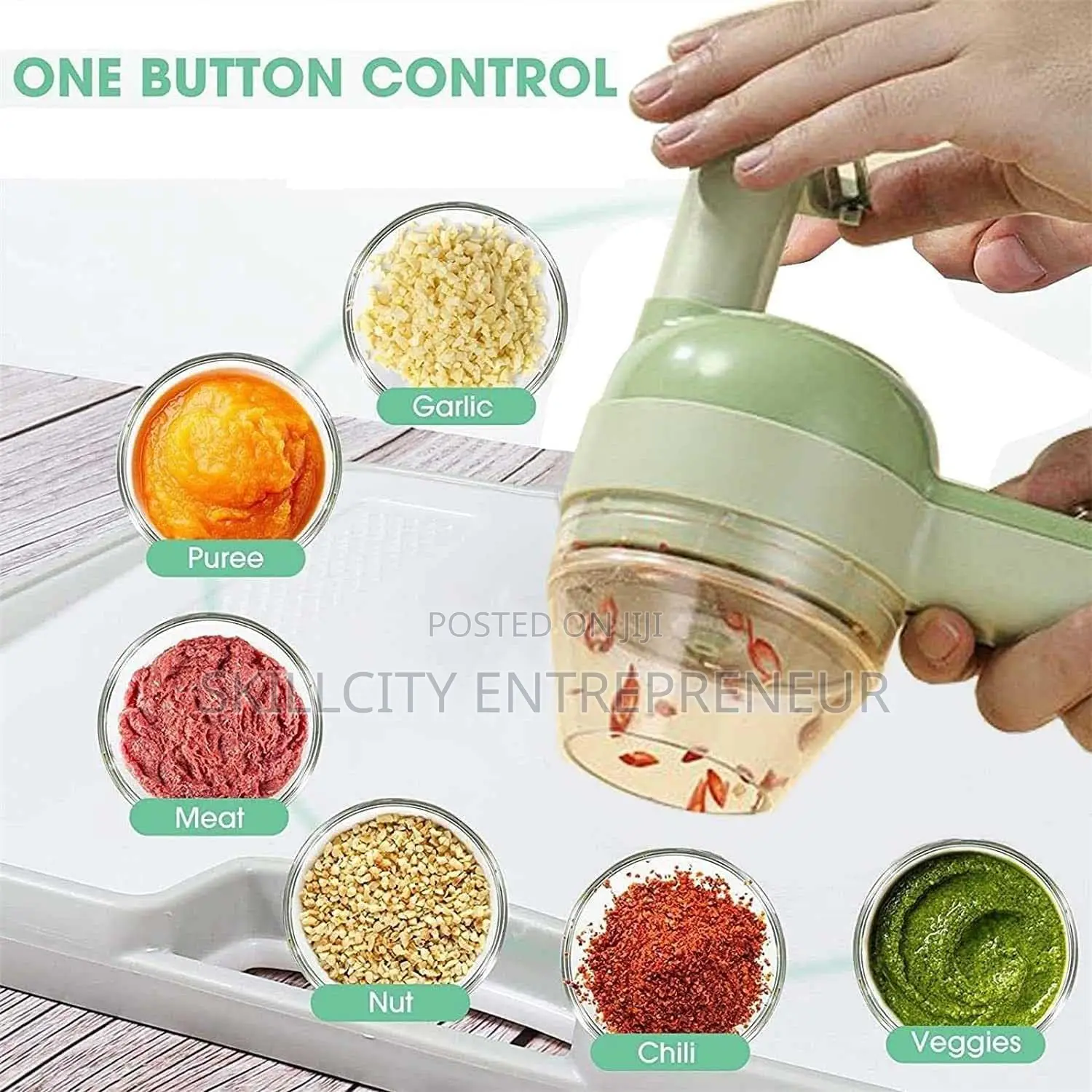 Hand-Held Rechargeable Food Chopper