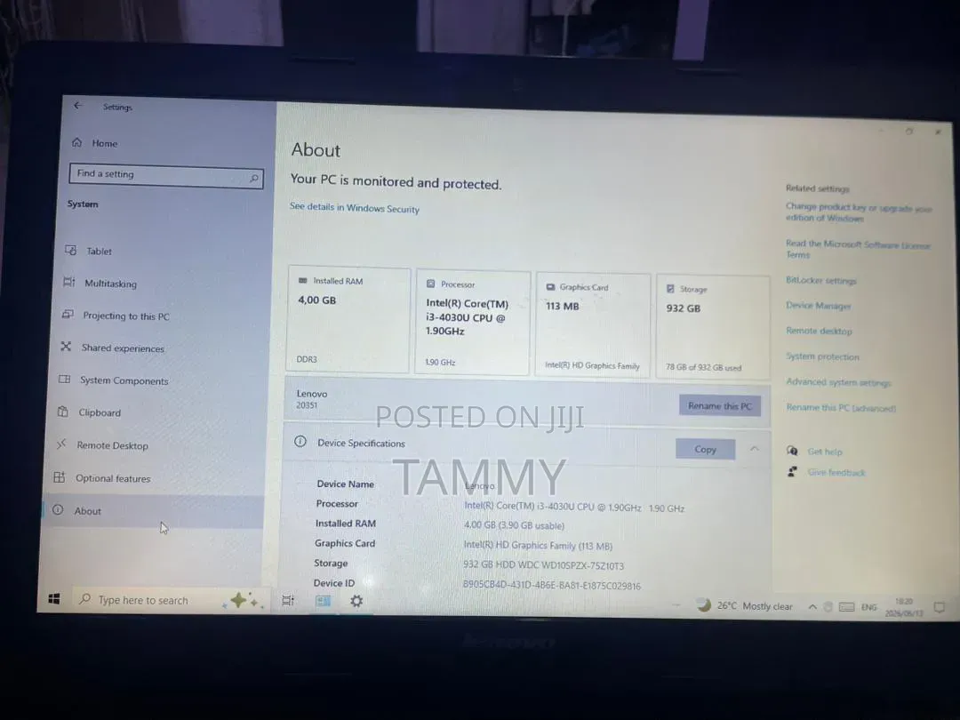Laptop Lenovo G50-70 4GB Intel Core i3 HDD 1T