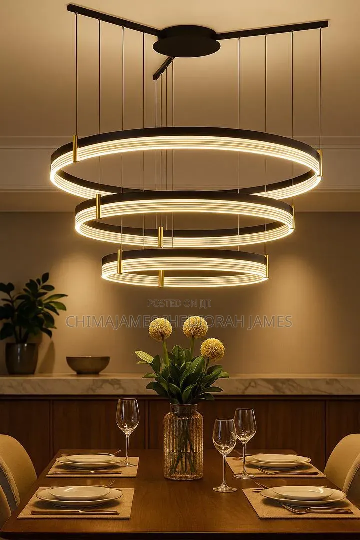 Modern Dining Room Ring Chandelier Luxury Creative Bar Small Simple