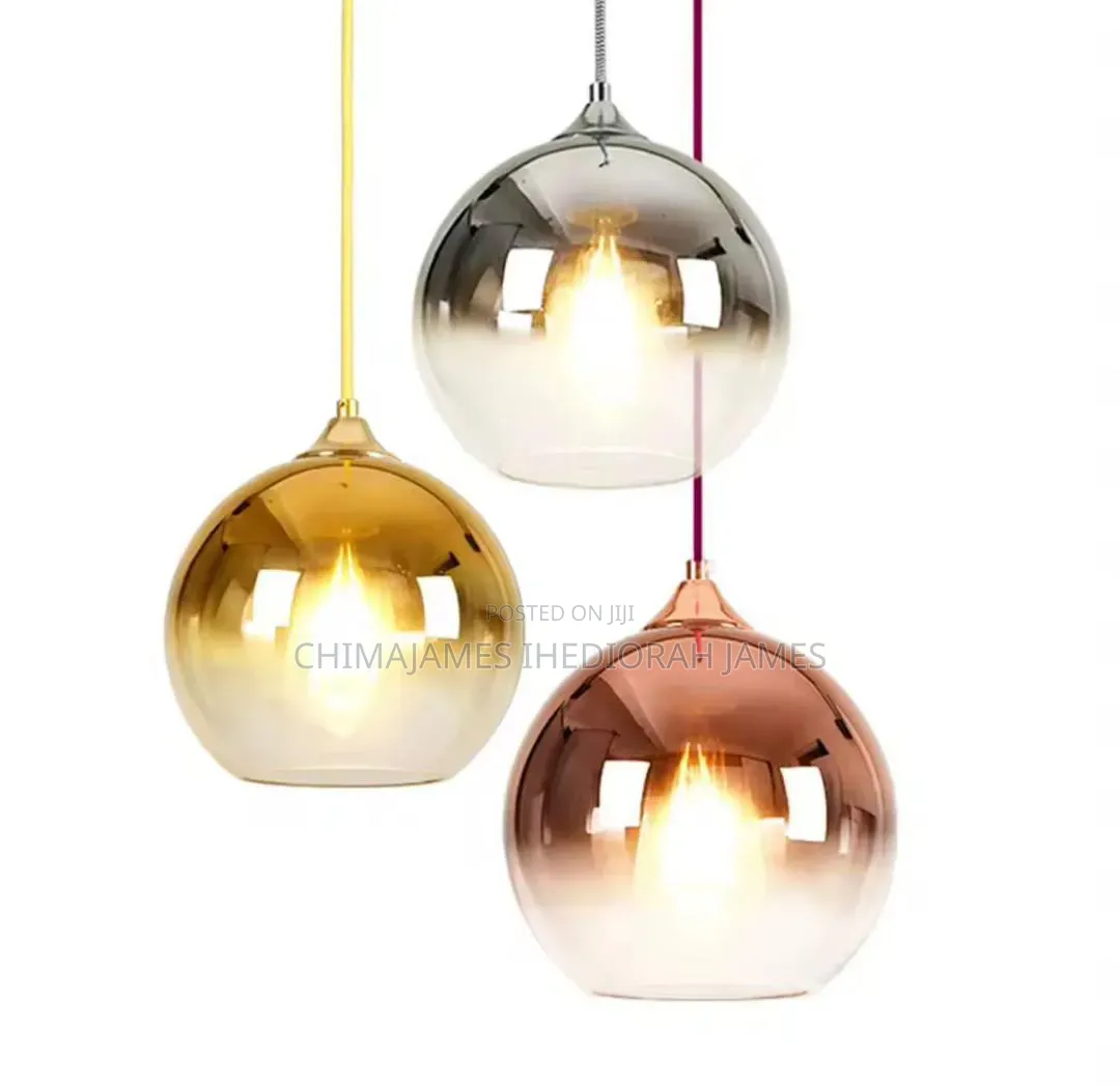Gradient Color Glass Pendant Light Globe Suspension Lamp Bar Restaura