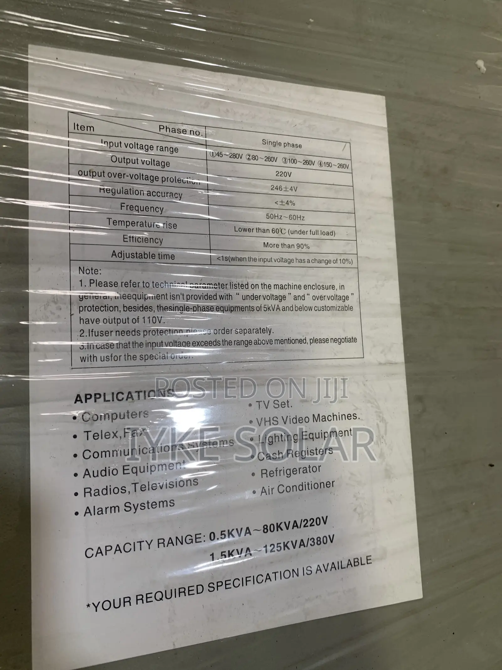 50kva 380v Jordy Stabilizer