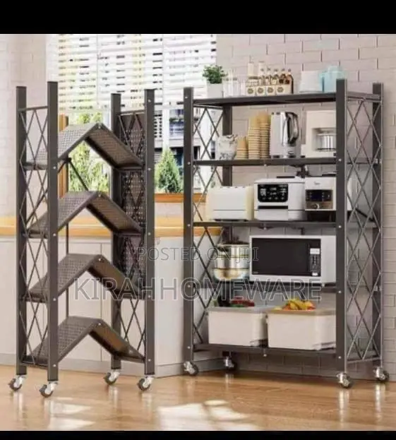 3layers Foldable Storage Rack With Wheels