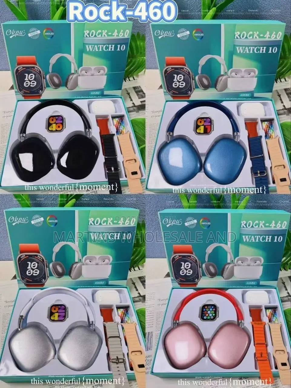 Rock-460 7-in-1 Bluetooth Calling Smartwatch Set