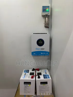 1.2kva Cworth Hybrid Inverter, Two of 100amp Cworth Lithium Battery