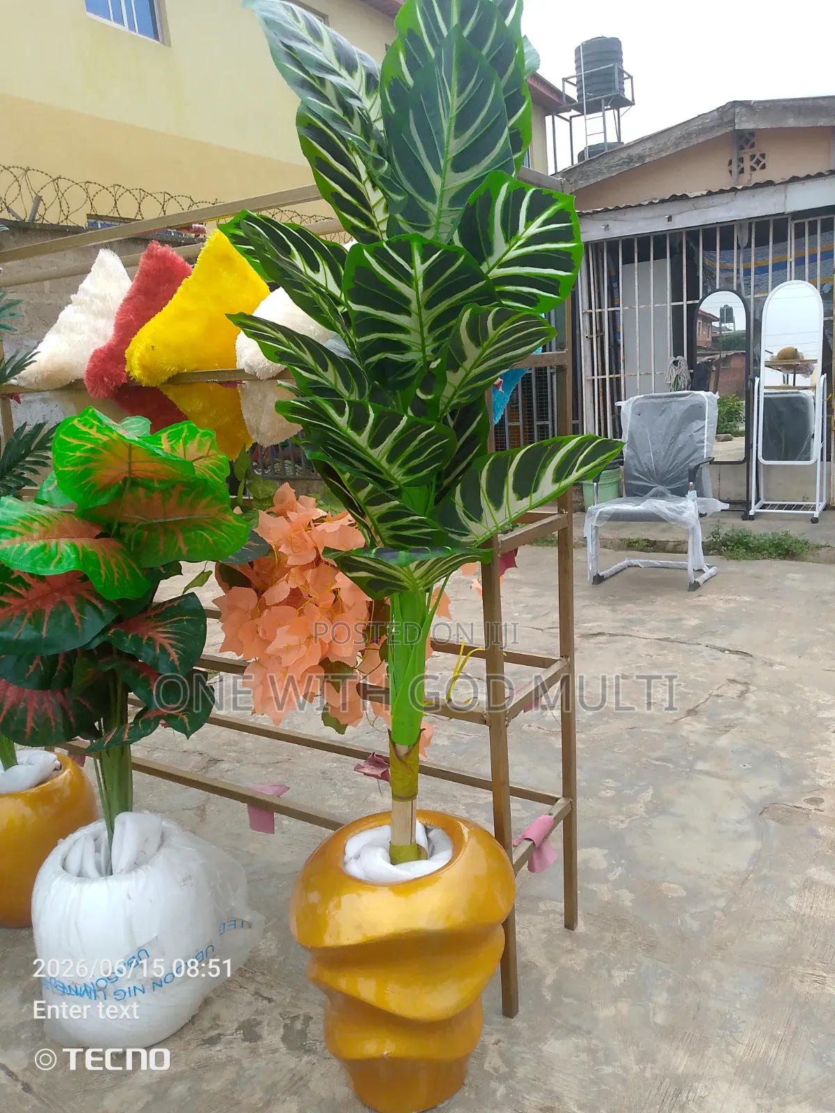 Artificial Plants and Vase