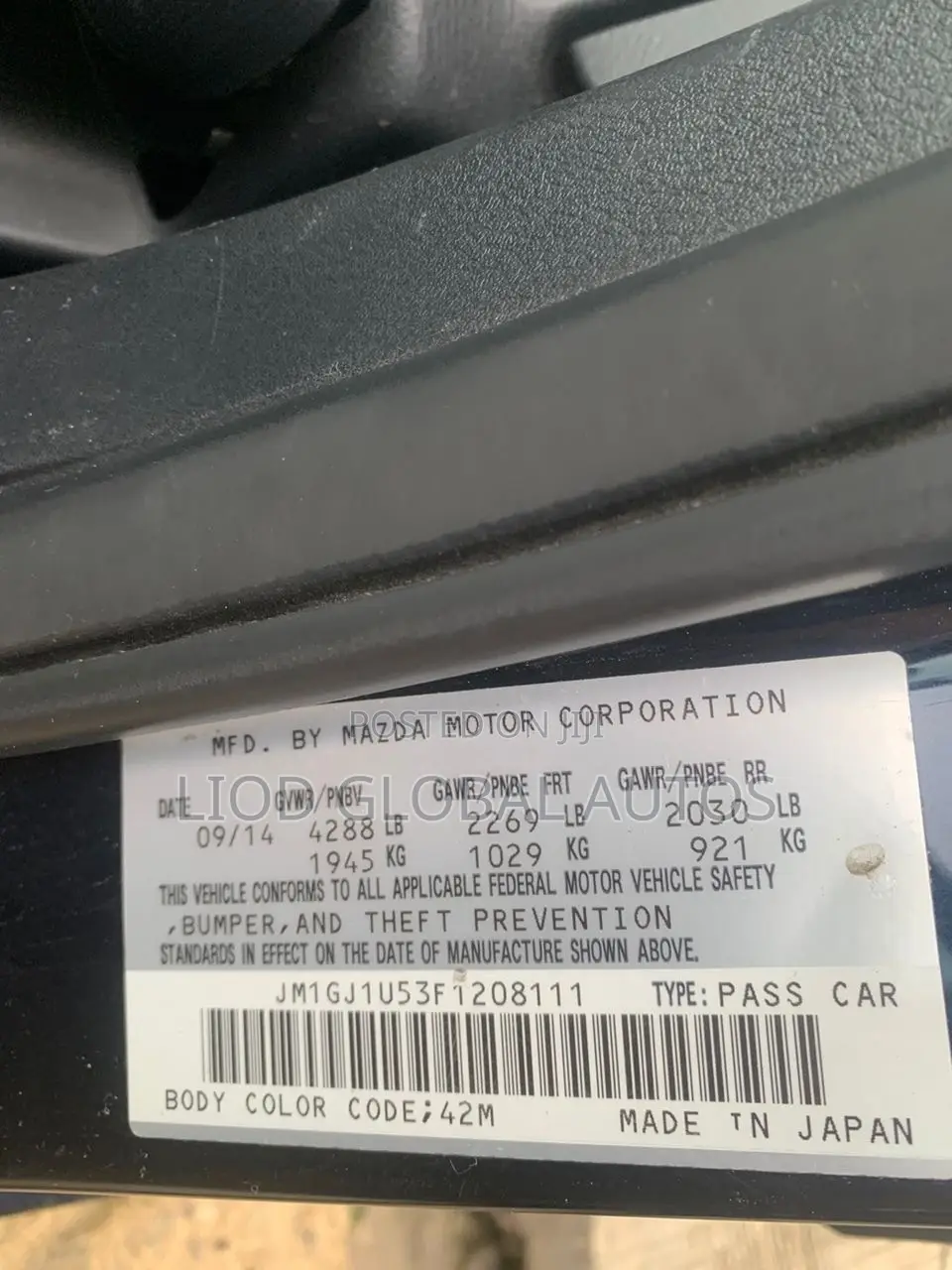 Mazda 6 2015 Blue