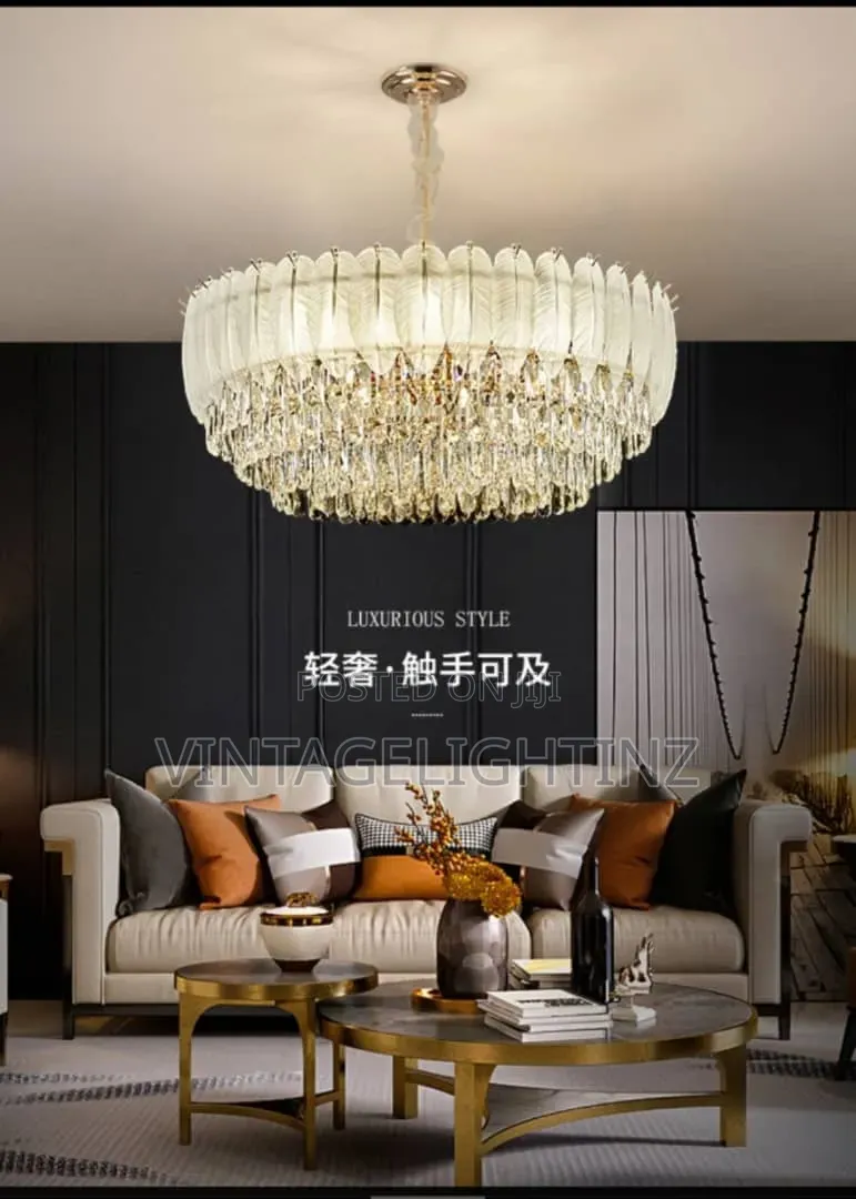Golden Crystal Chandelier