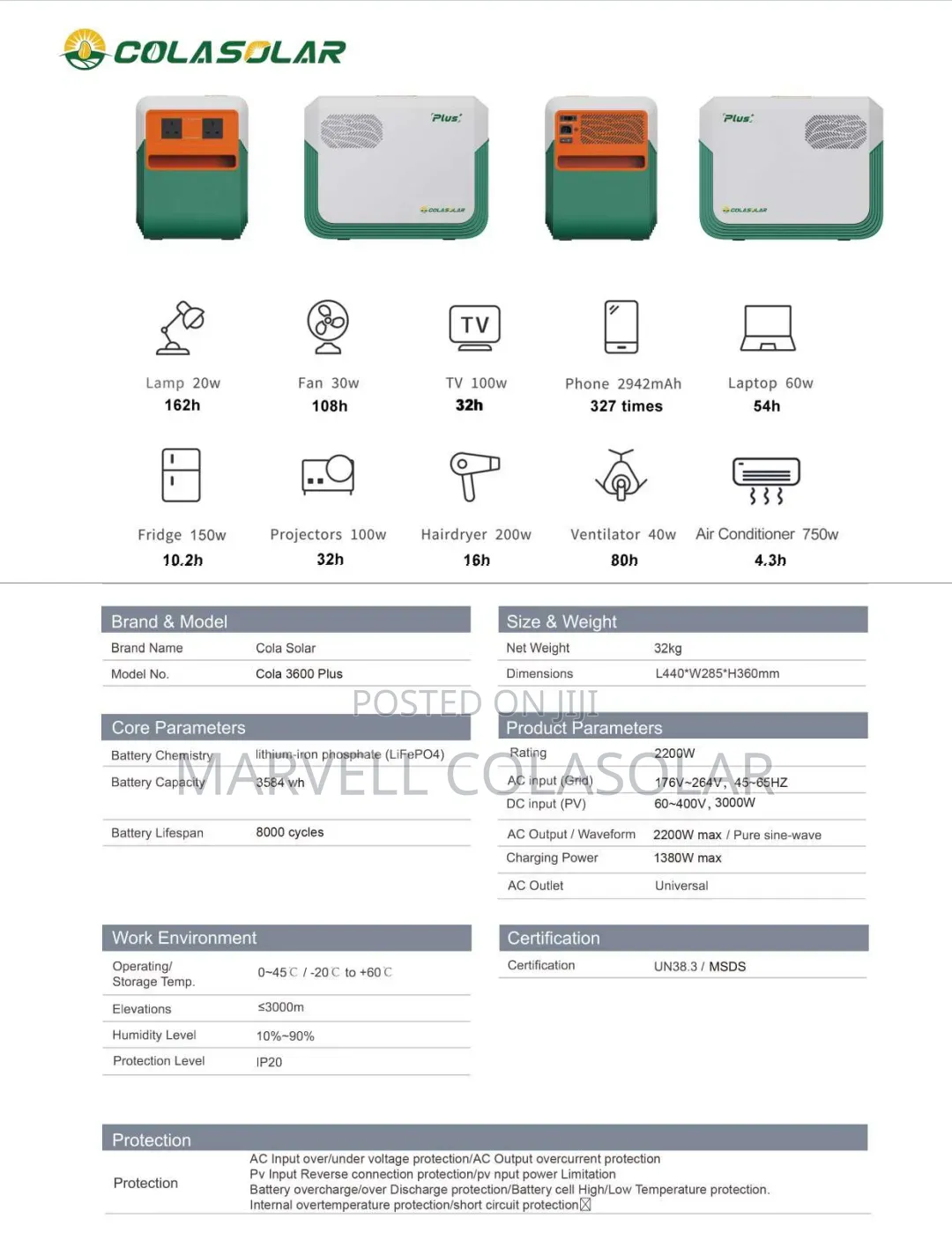 Colasolar 3600 Plus