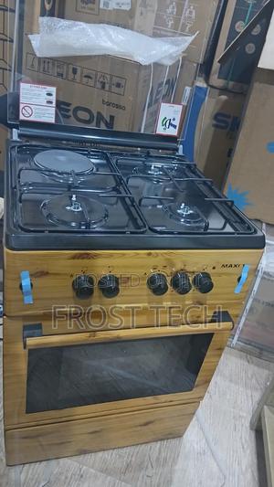 Maxi 60by60/Wood, 3gas 1electric Hotplate Cooker With Oven and Grill