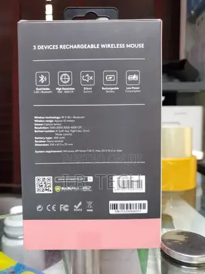 Micropack 3 Devices Rechargeable Wireless/ Bluetooth Mouse Ml-203w