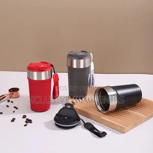 New Unique Double Walled Stainless Steel Coffee Mug Tumbler 500ml