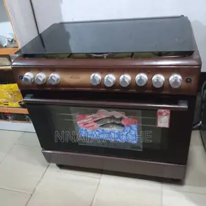 Royal Burner 6 Gas Cooker With Oven Glass Cover – Clean and Working